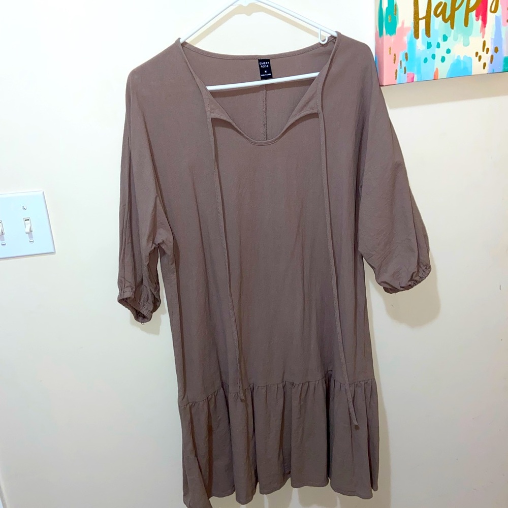 Gray size medium quarter sleeve dress. Brand new never worn only ever washed